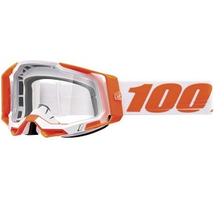 100 PERCENT RASPRODAJA NAOČARE RACECRAFT 2 ORANGE - CLEAR LENS - BOJA NARANDŽASTA/BELA VIZIR PROVIDNA