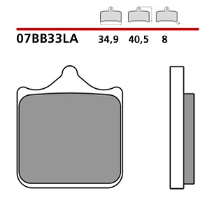 BREMBO 2026/06 KOČIONE PLOČICE KH604 ROAD SINTER LA (SINTEROVANI METAL) (ECE R90)