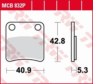 TRW ZF PLOČICE KOČIONE (HAMULEC POSTOJOWY) KH257/2 ORGANIC BMW C 650 11-, C-EVOLUTIONE 14-, HONDA FJS 400 09-16, FJS 600 03-16, CRF 1000 / 1100 15-, VFR 1200 10-, GL 1800 18- ZADNJI