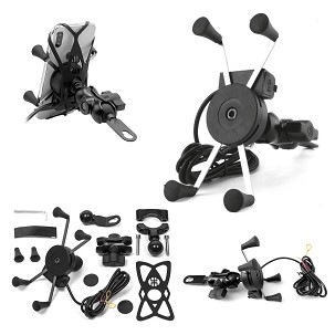 BIKETEC DRŽAČ MOTOCIKLISTIČKI TYP RAM XL USB SA PUNJAČEM USB NA TELEFON MONTIRAN NA VOLAN ILI RETROVIZOR (EL)