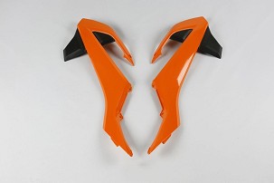 UFO ŠTITNICI HLADNJAKA KTM SX 65 '16-22, BOJA OEM '16 I '18 (NARANDŽASTA/CRNA)