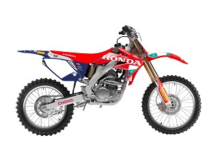 BLACKBIRD KOMPLET NALEPNICA (OBLOGA) HONDA CRF 250R '04-'09, CRF 250X '04-'21 REPLICA TEAM HRC 25 HONDA