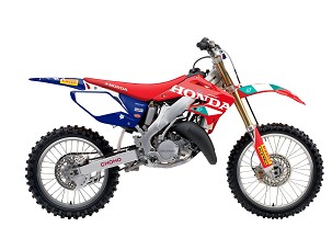BLACKBIRD KOMPLET NALEPNICA (OBLOGA) HONDA CR 125R '00-'07, CR 250R '02-'07 REPLICA TEAM HRC 25 HONDA