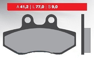 BRENTA PLOČICE KOČIONE KH393 (ORGANIC) YAMAHA NXC 125 CYGNUS`04-13, MBK FLAME 125`04-12, PREDNJI