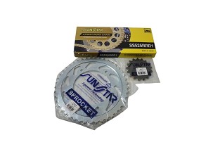 SUNSTAR SET POGONSKI KAWASAKI ZX-10R 08-10 PLUS ZLATNA (17/41/110) (ZA 1100CC XW RING) (SUN40417/SUN1-4347-41/SS525RRR1-110G) - ZAMENJUJE K525RTG098 - MADE IN JAPAN - SPECIJALNA PONUDA
