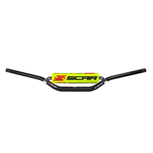 SCAR RACING VOLAN SA POPREČKOM 28,6MM MODEL MCGRATH/SHORT BEND BOJA CRNA SUNĐER ŽUTA/BELA