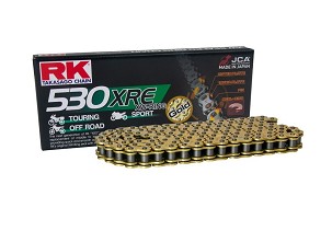 RK LANAC POGONSKI GB530XRE-112 (XW-RING) ZAKIVAK (CLF) U SETU BOJA ZLATNA (ZAPREMINA: ZA 1400 CCM) (44 KN)