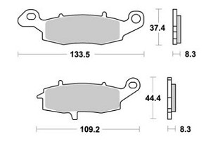 BRENTA PLOČICE KOČIONE KH231 (ORGANIC) DESNI PREDNJI