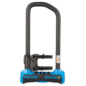OXFORD OSIGURAČ ANTIKRAĐE KATANAC SA SAJLOM SHACKLE 14 PRO DUO U-LOCK + CABLE 320mm x 177mm BOJA PLAVA