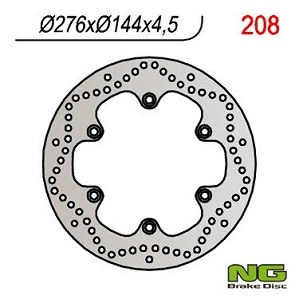 NG DISK KOČIONI PREDNJI HONDA XL 600V (87-95) TRANSALP, DAELIM VL 125 DAYSTAR '00-'12 (276x144x4,5) (6x10,5mm)