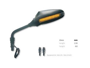 FAR RETROVIZOR DESNO UNIVERZALNE SA KIERUNKOWSKAZEM BOJA CRNA (KOMPLET ZA FAR6415)