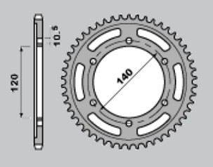 JR RASPRODAJA LANČANIK ZADNJA 5301 40 KAWASAKI ZX-6R '95-'97, U 650 '00-'06, ZR 750 '91-'04, GSX-R 600 '97-'00, GSX-R 750 '98-'99