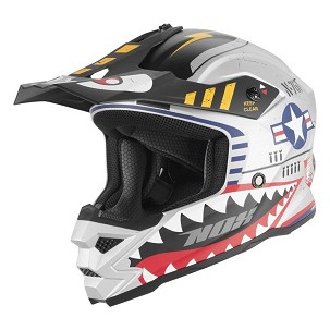 NOX KACIGA CROSS / OFFROAD N761 FIGHTER KID / JUNIOR (DEČIJA) MAT SREBRNA/CRVENA/CRNA BOJA VELIČINA XXL (MIKROMETARSKA KOPČA)