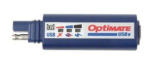 OPTIMATE PUNJAČ USB SA PRIKLJUČKOM SAE I SA POKAZIVAČEM PUNJENJA AKUMULATORA (5V 2400MA) (EL)