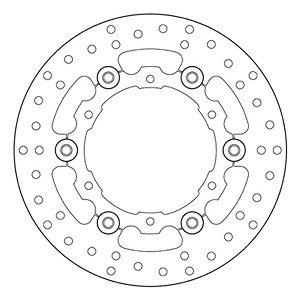 BREMBO 2026/06 DISK KOČNICE ZADNJA PLIVAJUĆI KTM LC8 950 SUPER ENDURO R '06-'08, LC8 990 ADVENTURE R / S '06-'12 (240X110X5MM) (6X6,6MM)
