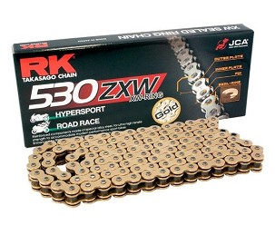 RK LANAC POGONSKI GB530ZXW-118 (XW-RING) ZAKIVAK (CLF) U SETU BOJA ZLATNA (ZAPREMINA: ZA 1400 CCM) (44 KN)