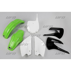 UFO KOMPLET PLASTIKE KAWASAKI KX 85 '01-'13 BOJA OEM '10 (ZELENA/BELA/CRNA) (KA214E999)