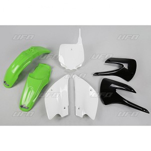 UFO KOMPLET PLASTIKE KAWASAKI KX 85 '01-'13 BOJA OEM '10 (ZELENA/BELA/CRNA) (KA214KE999)