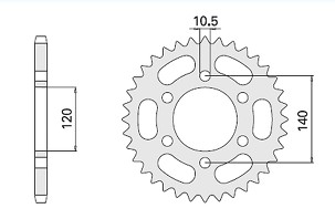 CHT RASPRODAJA LANČANIK ZADNJA 5301 46 SUZUKI GSXR 600 98-00 5301 46 (498-46) (JTR498.46)