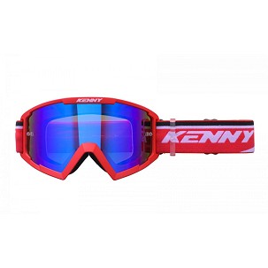 KENNY RACING NAOČARE MODEL TRACK+ RED - BLUE LENS - BOJA CRVENA/BELA VIZIR PLAVE OGLEDALO