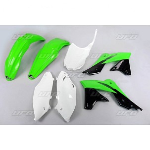 UFO KOMPLET PLASTIKE KAWASAKI KXF 250 '13-'16 BOJA OEM'16 (ZELENA/BELA/CRNA)(KA221E999A)