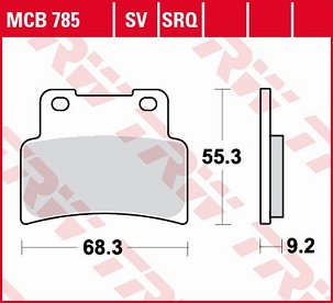 TRW ZF PLOČICE KOČIONE KH432 SINTER TRACK APRILIA RS 125 '07-'13, SL 750 SHIVER/DROSODURO '07-'17, NA 850 MANA '07-'16, SL 900 SHIVER, SMV 900 DROSODURO '17-, YAMAHA MT 125, YZF 125R '14-, PREDNJI