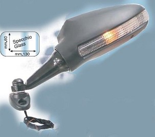 FAR RETROVIZOR LEVO SA KIERUNKOWSKAZEM YAMAHA R1/R6 (21W)