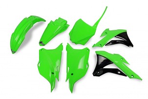 UFO KOMPLET PLASTIKE KAWASAKI KX 85 '14-'21, KX 100 '14-'21 BOJA OEM '20 (ZELENA) (KA222E999K)