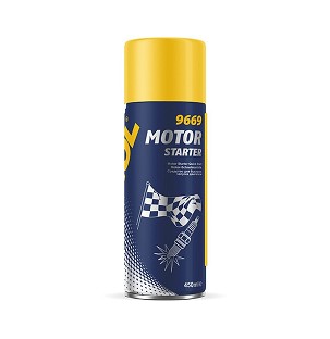 MANNOL MOTO STARTER (SAMOSTART - ULATWIA ROZRUCH MOTORA) SPRAY 450ML (9669) (12)