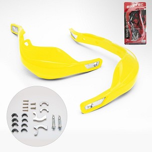 BIKETEC PARTS ŠTITNICI RUKU (HAND GUARD) ALU BOJA ŽUTA (SA NOSAČIMI 22MM I 28MM)