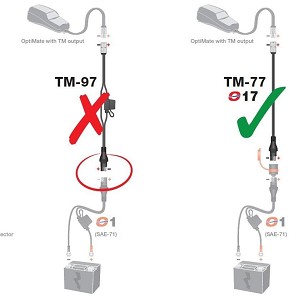 OPTIMATE ADAPTER ZA PUNJAČA SA UTIKAČA SAE NA KET/TM (DUŽINA 15CM) (TM77) (EL)