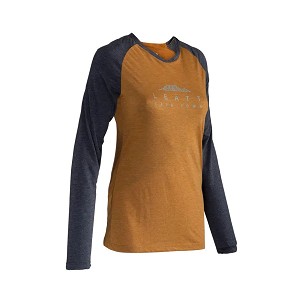 LEATT MAJICA BICIKLOWA (ŽENSKA) MTB ALLMTN 3.0 JERSEY WOMEN PEANUT BOJA BRAON/CRNA VELIČINA XS