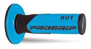 PROGRIP RUČKE PG801 OFF ROAD (22+25MM, DUŽ.115MM) BOJA CRNA/SVETLI PLAVA (DVOKOMPONENTNE) (PG801) (801-286)