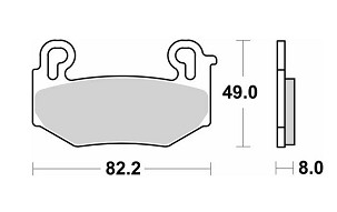SBS PLOČICE KOČIONE KH779 STREET PERFORMANCE (EXCEL) SINTER BOJA ZLATNA ZA: BMW R 1300 GS '24-, R 1300GS TRIPLE BLACK '24- , R 1300GS TROPHY '24- PREDNJI