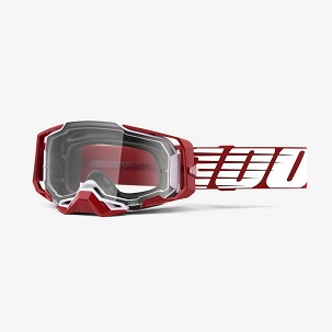 100 PERCENT NAOČARE ARMEGA OVERSIZED DEEP RED - CLEAR LENS - BOJA CRVENA/BELA/SIVA VIZIR PROVIDNA