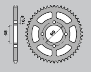 JR RASPRODAJA LANČANIK ZADNJA 243 45 HONDA MTX 80R2 '87-'92 (JTR241.45)