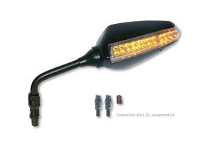 FAR RETROVIZOR DESNO UNIVERZALNE SA KIERUNKOWSKAZEM LED BOJA CRNA (KOMPLET ZA FAR 6885)