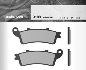 BRENTA PLOČICE KOČIONE KH261 / KH281 (DEBLJINA 8,3MM) (FT 3189)