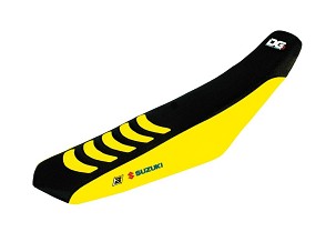 BLACKBIRD NAVLAKA / PRESVLAKA NA SEDIŠTE SUZUKI RMZ 250 '19-'23, RMZ450 '18-'23 DOUBLE GRIP 3 BOJA CRNA ŽUTA