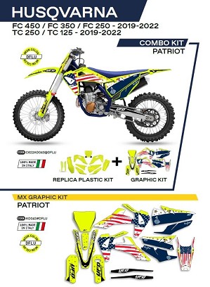 UFO KOMPLET PLASTIKE HUKIT622DFLU PLUS KOMPLET NALEPNICA (FOLIJA) HUSQVARNA TC 125/250 '19-'22; FC 250/350/450 '19-'22W SETU PREDNJA TABLICA (HU04303) I ŠTITNICI AMORTIZERA (HU03361) PATRIOT BOJA ŽUTA NEON - RASPRODAJA