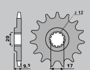 JR RASPRODAJA LANČANIK PREDNJA 7005 13 KTM SX 65 '98-'15 (JTF1906.13)