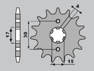 JR RASPRODAJA LANČANIK PREDNJA 274 15 (27415JT) HONDA MTX 80 R2