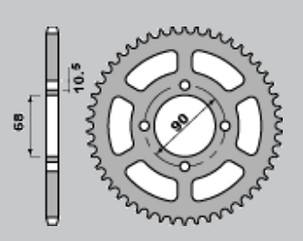 CHT RASPRODAJA LANČANIK ZADNJA 243 53 HONDA MTX125R 83-94 (241-53) (JTR241.53)