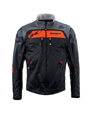KENNY RACING JAKNA ADVENTURE/ENDURO MODEL SOFTSHELL BLACK/ORANGE BOJA CRNA/NARANDŽASTA/SIVA VELIČINA XXL