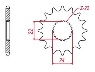 GROSSKOPF RASPRODAJA LANČANIK PREDNJA 406 14 APRILIA 125 RED ROSE '88-'99, 125 PEGASO '89-'99, 125 TUAREG '89-, RS 125 '89-'99 (JTF394.14)