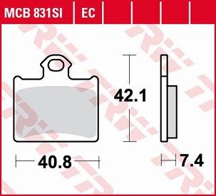 TRW ZF PLOČICE KOČIONE KH602 ECO ORGANIC HUSQVARNA CR 65 '12-, TC 85 '14-, KTM SX 85 '11-, FREERIDE 250/350 '12-'15 ZADNJI