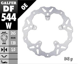 GALFER DISK KOČIONI ZADNJI BMW S 1000XR '20-'22 (WAVE FIXED) (265X120X5MM)