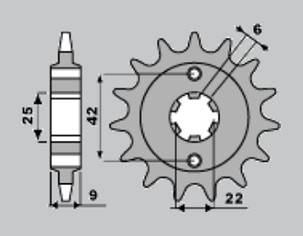 CHT RASPRODAJA LANČANIK PREDNJA 276 15 HONDA CB250N 81-83 (JTF276.15)