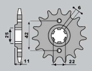 PBR RASPRODAJA LANČANIK PREDNJA 277 15 18NC HONDA FT 500 C 82-84 (LANAC 530) (MADE IN ITALY)