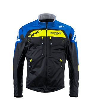 KENNY RACING JAKNA ADVENTURE/ENDURO MODEL SOFTSHELL BLUE BOJA CRNA/PLAVA/ŽUTA VELIČINA XXXL